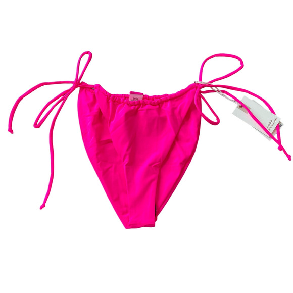 Good American Size XL Tiny Ties Swim Bottom Hot Pink Size 4 - Picture 8 of 8